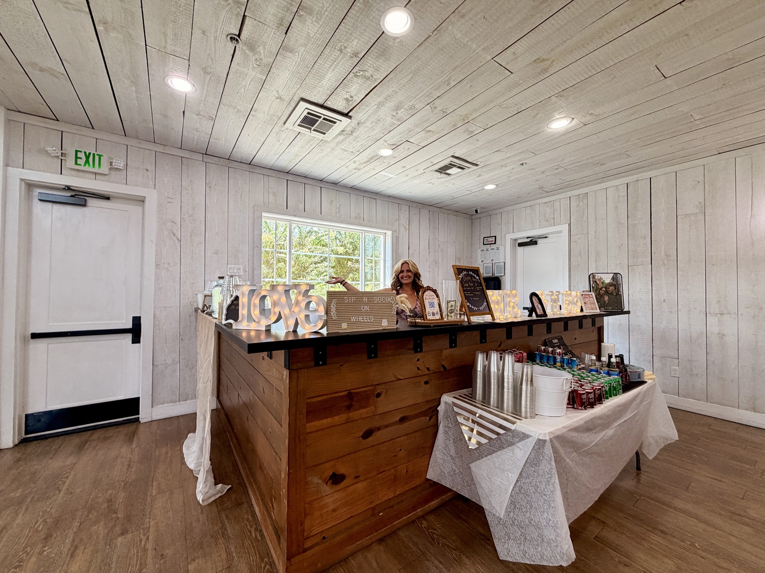 Full dirty soda bar setup at a celebration